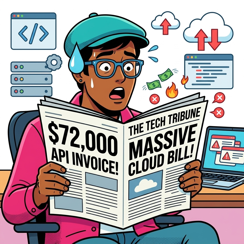 Shocked Developer looking at Massive Cloud Bill